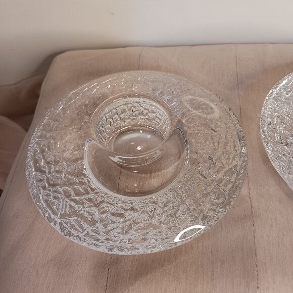 Orrefors Crystal Disc Candle Holders - Picture 3 of 11